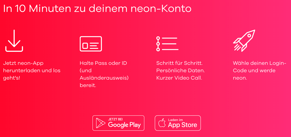 Das Angebot verspricht einiges: In 10 Minuten zum neon-Konto! Ein positives Kundenerlebnis oder ein leeres Versprechen?